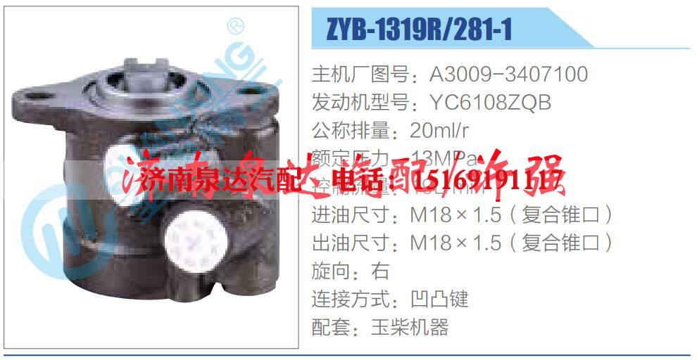 转向液压油泵总成/转向泵总成/助力泵总成