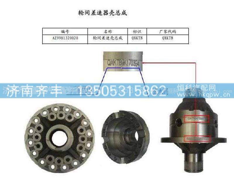 AZ9981320021,轮间差速器壳,济南铁鹿汽车零部件有限公司