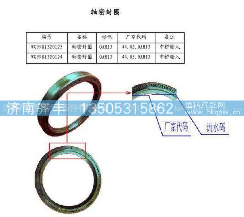 ,中桥输入轴油封(AC16),济南铁鹿汽车零部件有限公司