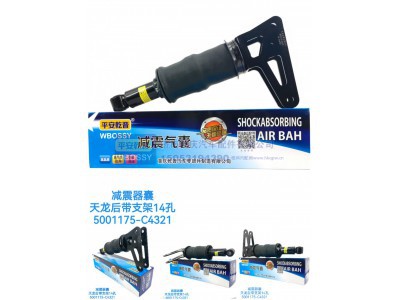 5001175-C4321,减震气囊天龙后带支架14孔,济南乾庆汽车配件有限公司