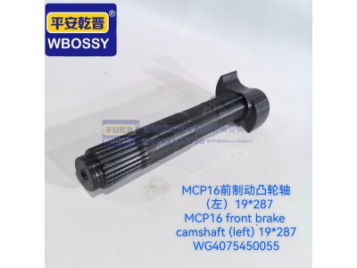 WG4075450055,MCP16前制动凸轮轴(左),济南乾庆汽车配件有限公司