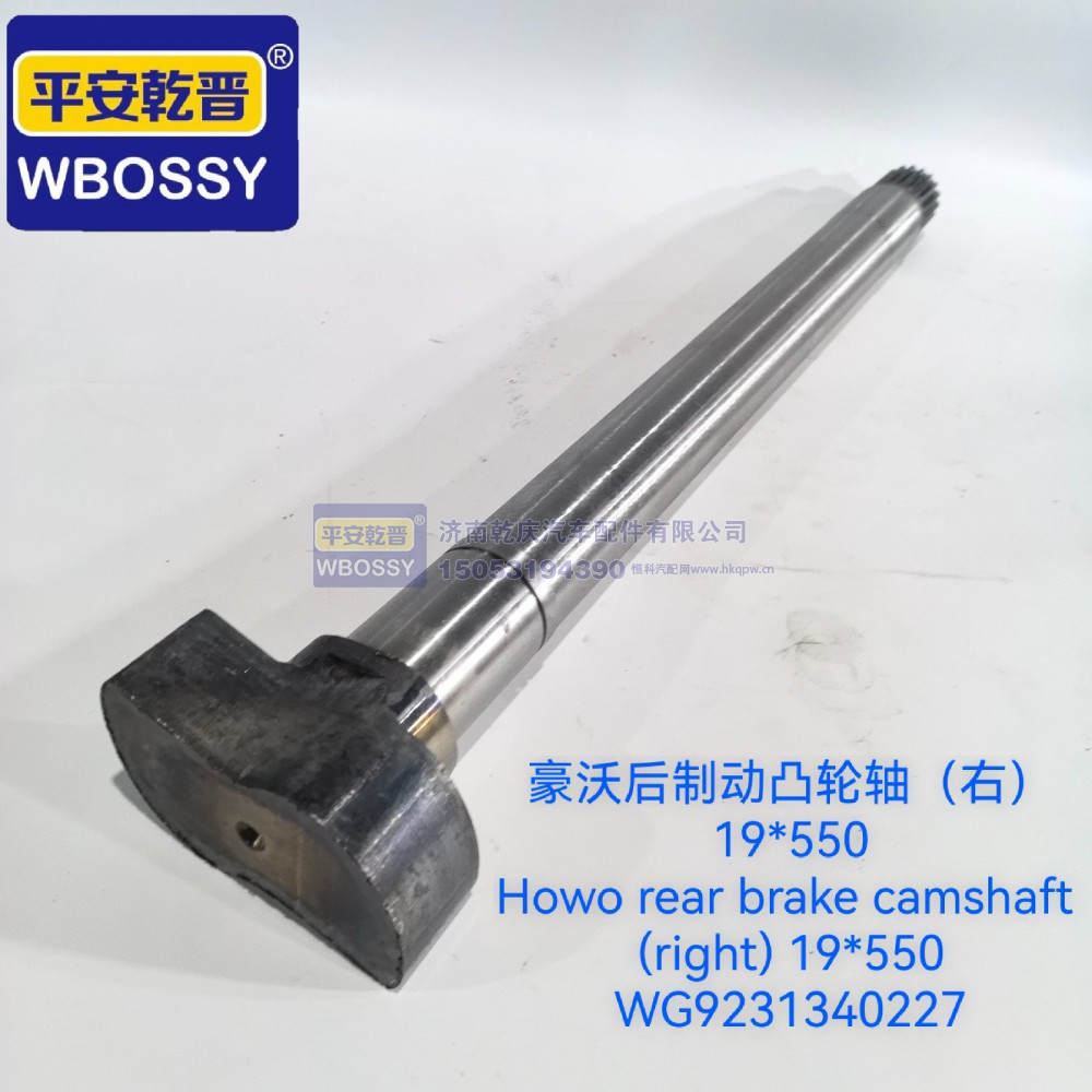 豪沃后制动凸轮轴(右)19*550