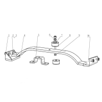 DZ96259590022,Plate spring cross beam,济南向前汽车配件有限公司