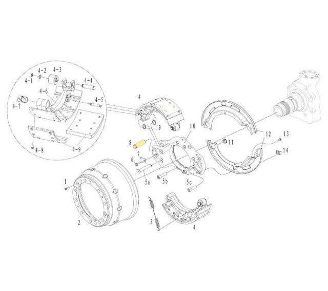 HD90009340377,Brake shoe pin,济南向前汽车配件有限公司