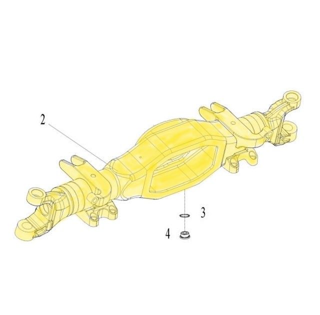 DZ95009410044,Steering drive axle housing,济南向前汽车配件有限公司