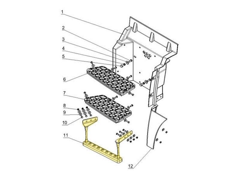 DZ13241240710,Lower left step assembly,济南向前汽车配件有限公司