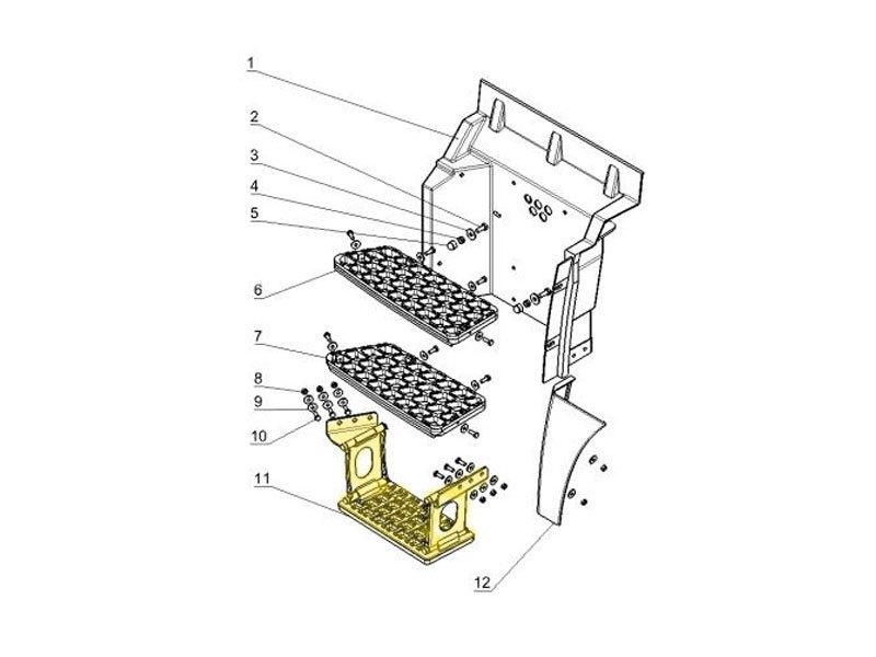 DZ13241240930,Cast aluminum lower left step assembly,济南向前汽车配件有限公司