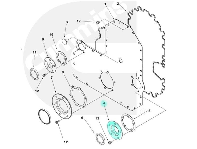 3892020X,Front gear chamber cover oil seal,济南向前汽车配件有限公司