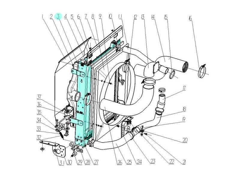 DZ96259532030,Radiator assembly,济南向前汽车配件有限公司