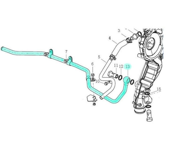 202V09702-5014,Carburetor return pipe,济南向前汽车配件有限公司