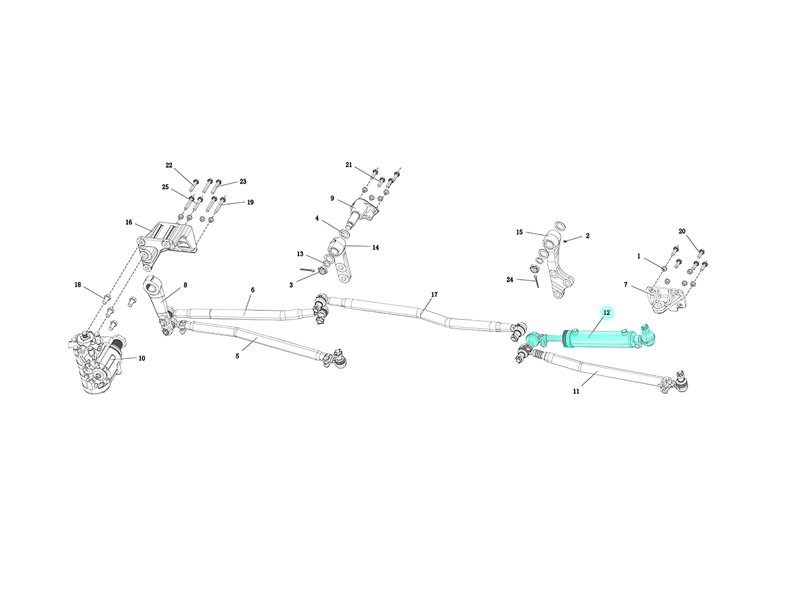 DZ95319430070,Steering cylinder assembly,济南向前汽车配件有限公司