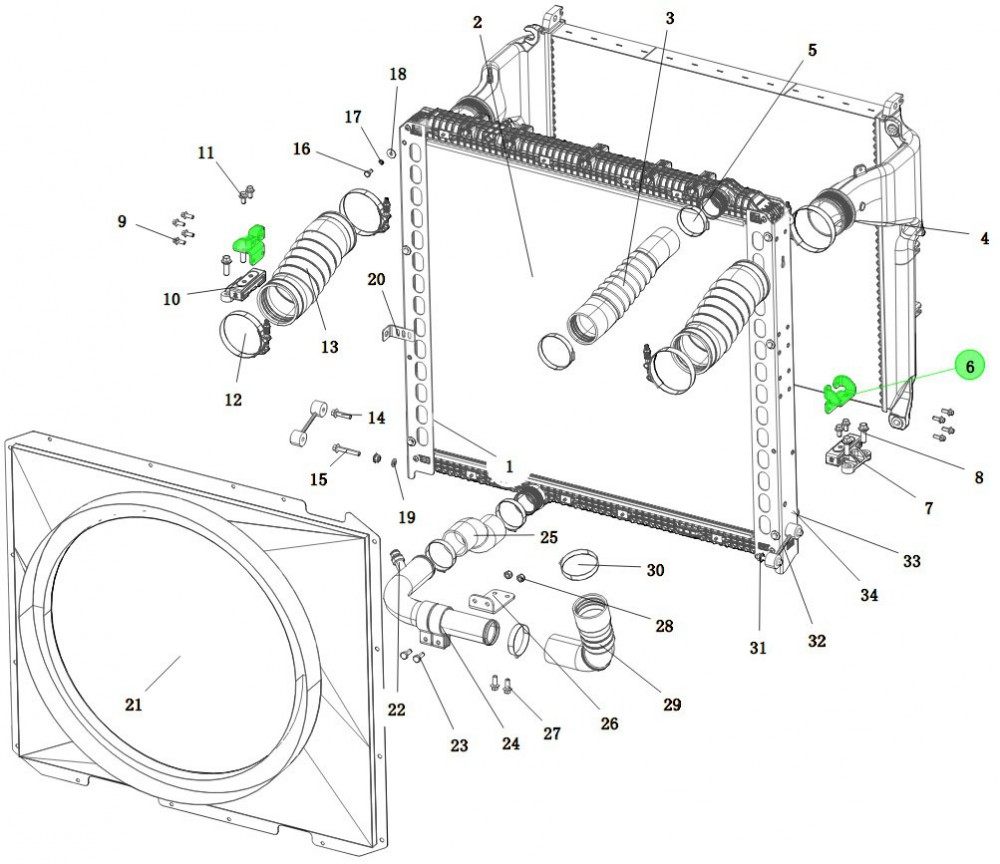 DZ9X259538062,Cooler mounting bracket,济南向前汽车配件有限公司