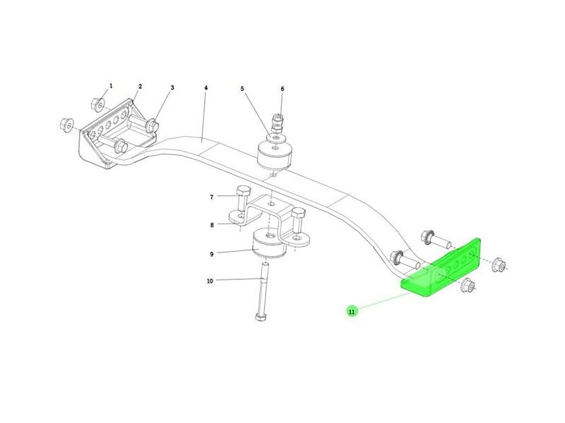 DZ96259590014,Left bracket - gearbox mount,济南向前汽车配件有限公司