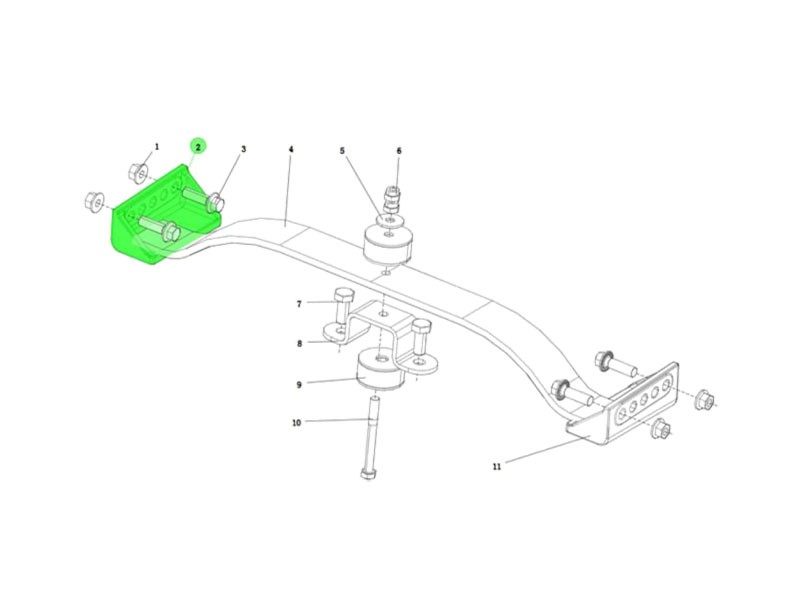 DZ96259590015,Right bracket - gearbox mount,济南向前汽车配件有限公司