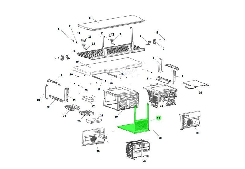 DZ16251570170  中间防护网总成,Intermediate protective mesh assembly,济南向前汽车配件有限公司