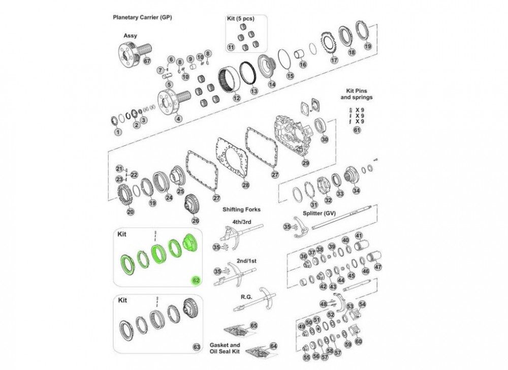 1315298034  同步器套件,Synchronizer kit,济南向前汽车配件有限公司