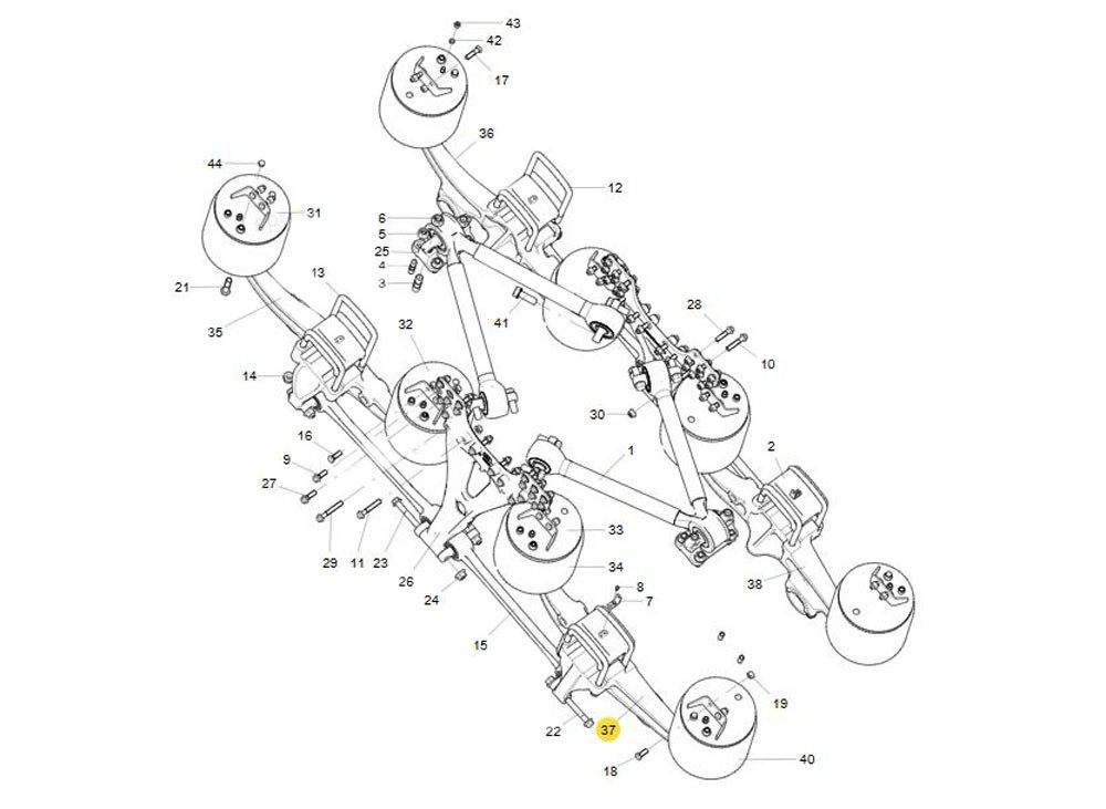 AZ9925528070  后桥左均衡梁总成,Rear axle left equalization beam,济南向前汽车配件有限公司