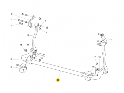 WG9925682107  前稳定杆总成,Front stabilizer bar assy,济南向前汽车配件有限公司