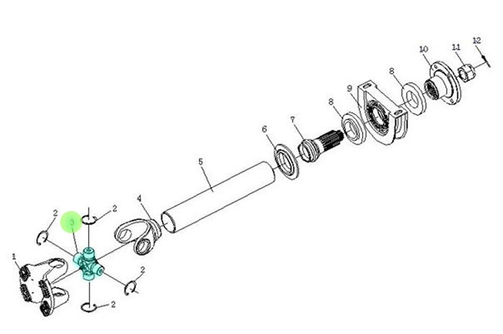 PHWJ-707-00A  万向节,Universal joint cross shaft,济南向前汽车配件有限公司