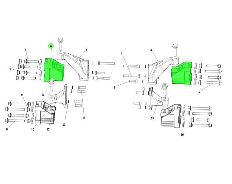 DZ98149590419  发动机悬置减振垫,Engine suspension damping pad,济南向前汽车配件有限公司