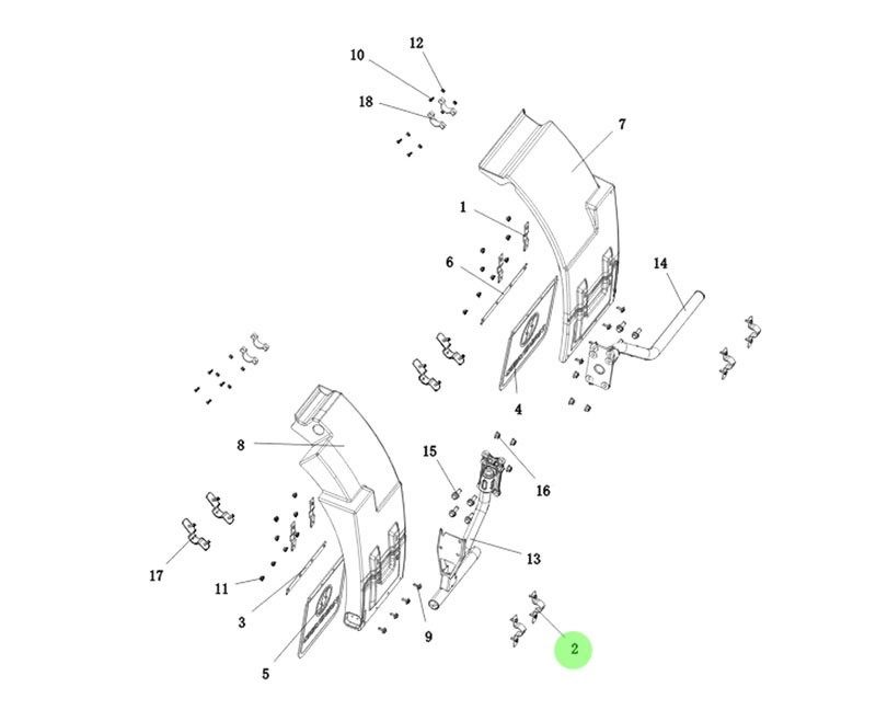 81.61243.5268   夹片总成-翼子板支架,Clamp assembly - Fender bracket,济南向前汽车配件有限公司