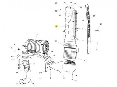 712W08201-6074   进气道总成L15,Inlet assembly L15,济南向前汽车配件有限公司