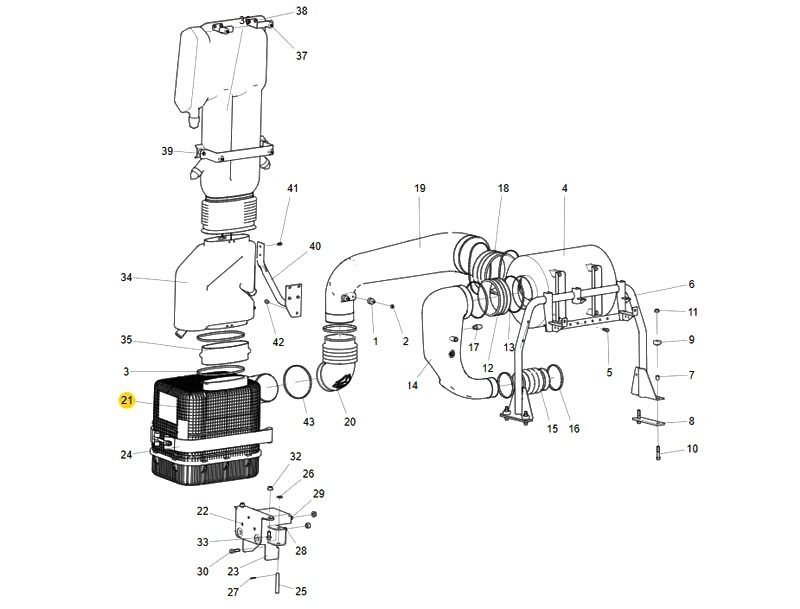 WG9725190055 油浴式空气滤清器总成,Oil bath air filter assembly,济南向前汽车配件有限公司