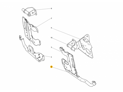 710W41610-6498 右保险杠固定支架,Right bumper mounting bracket,济南向前汽车配件有限公司