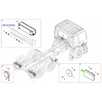 H4365050104A0 侧标志灯总成,Side marker light assembly,济南向前汽车配件有限公司