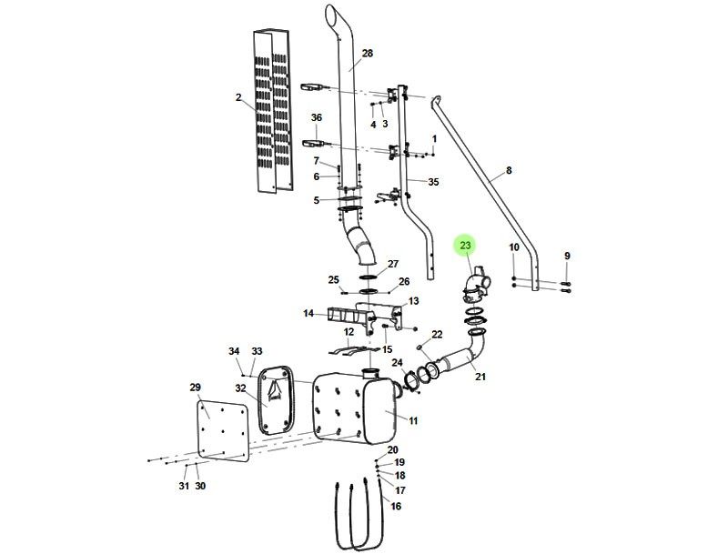 WG9725542199  EVB排气管总成,EVB exhaust pipe assembly,济南向前汽车配件有限公司