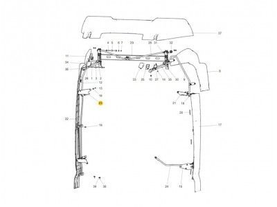 811W62910-5258  侧导流板右支架总成,Side deflector right support assembly,济南向前汽车配件有限公司