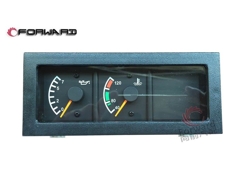 SHACMAN F3000 车身驾驶室电器系统 DZ9100586016 油压-水温组合表