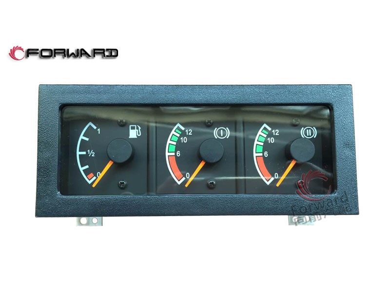 SHACMAN F3000 车身驾驶室电器系统 DZ9100586015 燃油-气压Ⅰ-气压Ⅱ组合表
