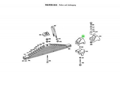 A6253250319 左彈性支撐座,Left spring support seat,濟南向前汽車配件有限公司