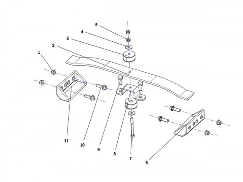 DZ96259590072 板簧横梁,Leaf spring crossbeam,济南向前汽车配件有限公司