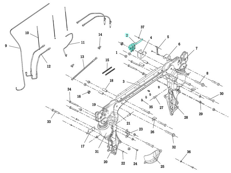 DZ15221440236 新高度阀-左后-双口,New height valve/left rear/double port,济南向前汽车配件有限公司