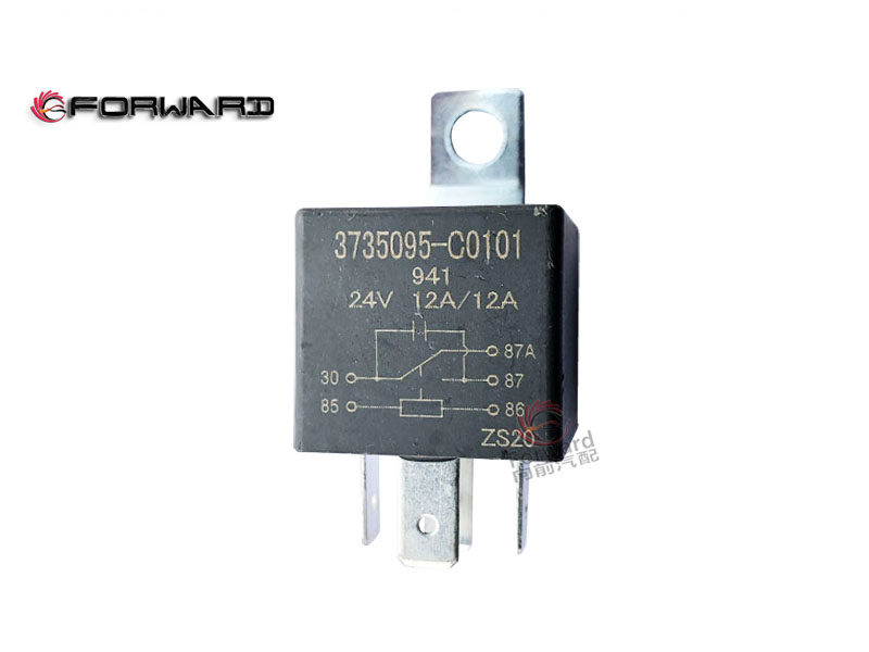 3735095-C0101 车门继电器（带支架,Door relay,济南向前汽车配件有限公司