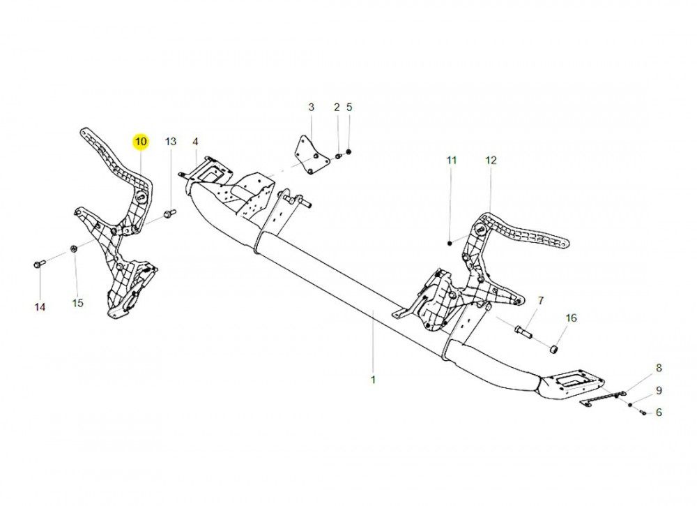 AZ962593001004  保险杠右支架总成,Bumper right bracket assembly,济南向前汽车配件有限公司
