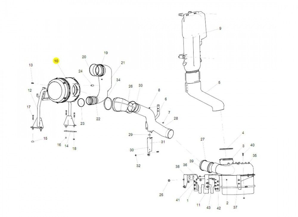 SINOTRUK HOWO 動(dòng)力發(fā)動(dòng)機(jī)進(jìn)氣系統(tǒng) WG9725190200 空氣濾清器總成/WG9725190200 空氣濾清器總成