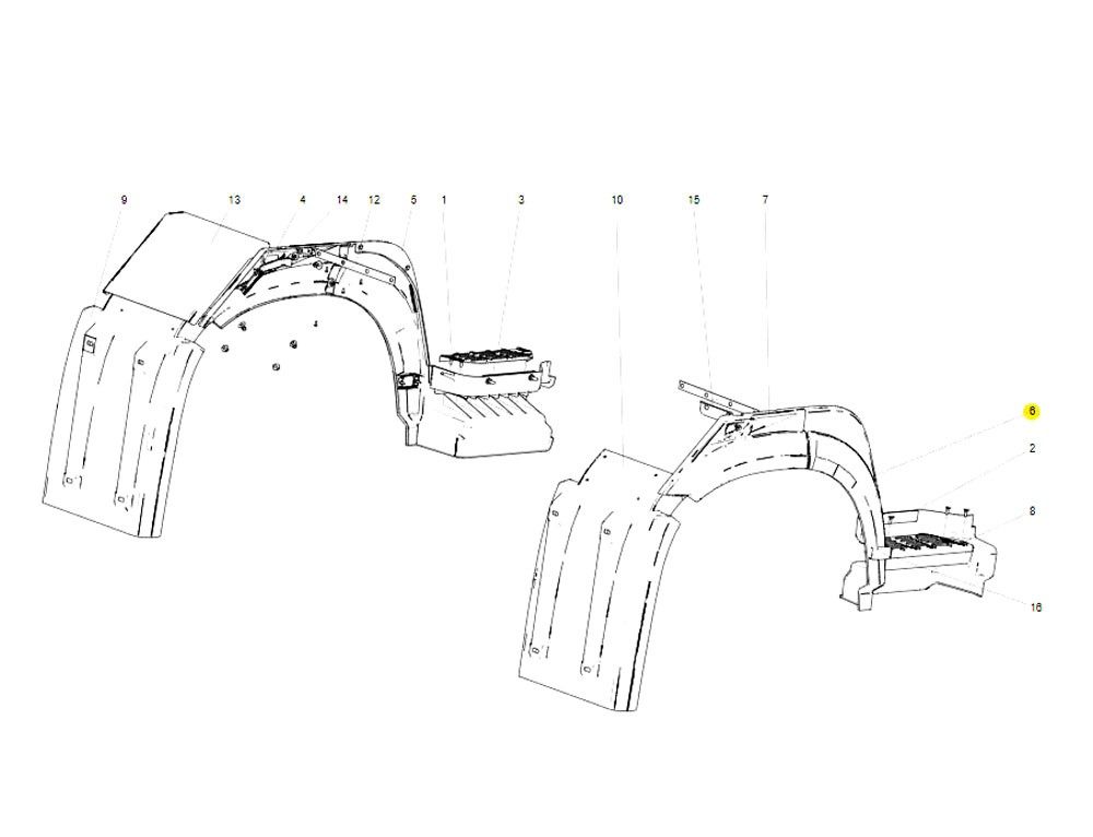 WG1641230020 短驾驶室左前翼子板,Left front fender,济南向前汽车配件有限公司