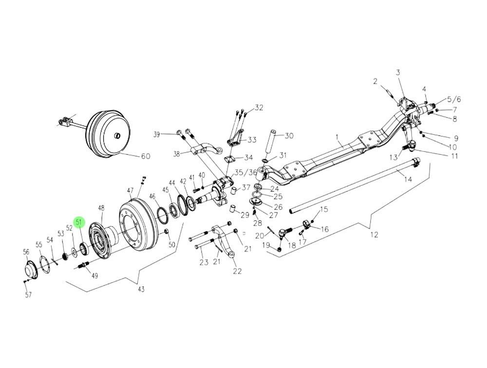 AZ400500430016+116 轮毂外轴承,Hub outer bearing,济南向前汽车配件有限公司