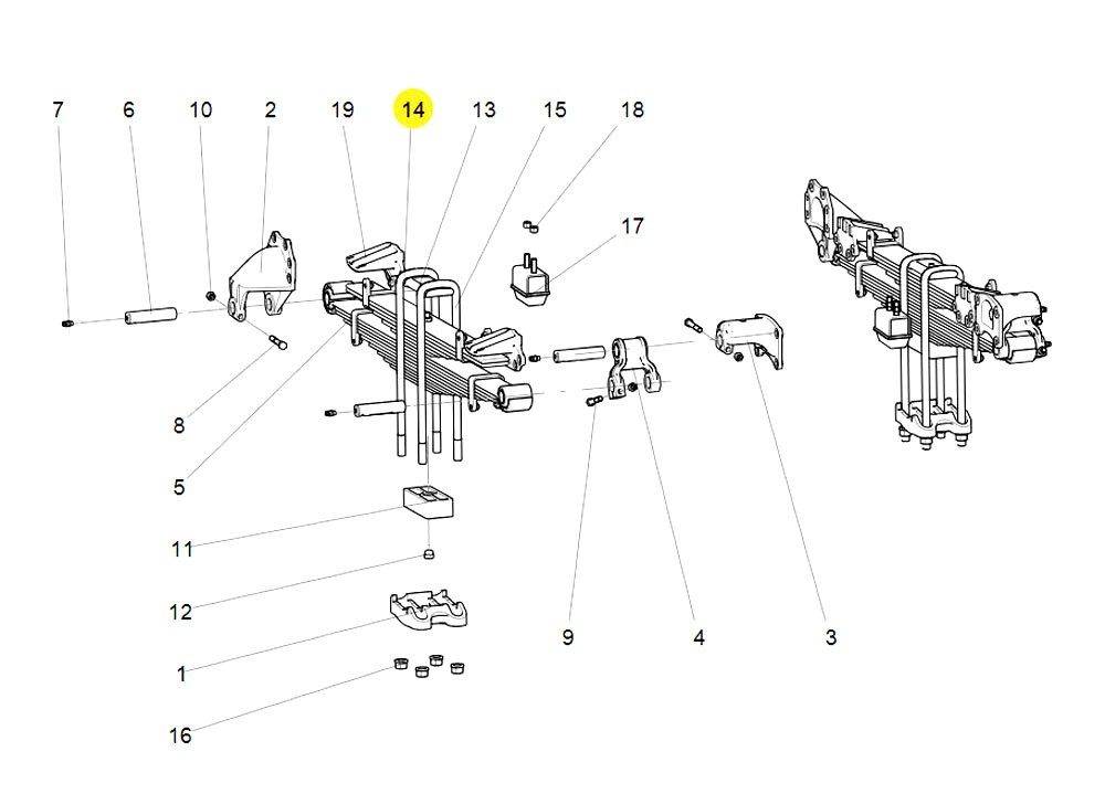 LG9709520470  后簧騎馬螺栓,Rear spring riding bolt,濟(jì)南向前汽車配件有限公司