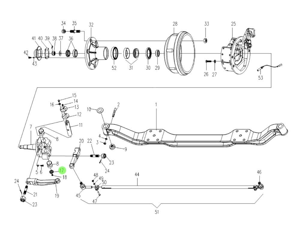 3066-3501030  主銷堵蓋總成,Main pin plug cover assembly,濟南向前汽車配件有限公司