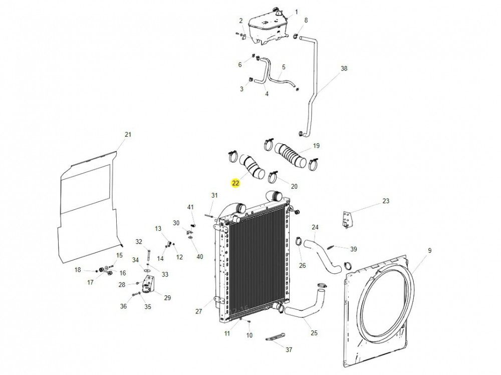 712W96301-0039 中冷器出氣膠管,Intercooler air outlet rubber hose,濟南向前汽車配件有限公司