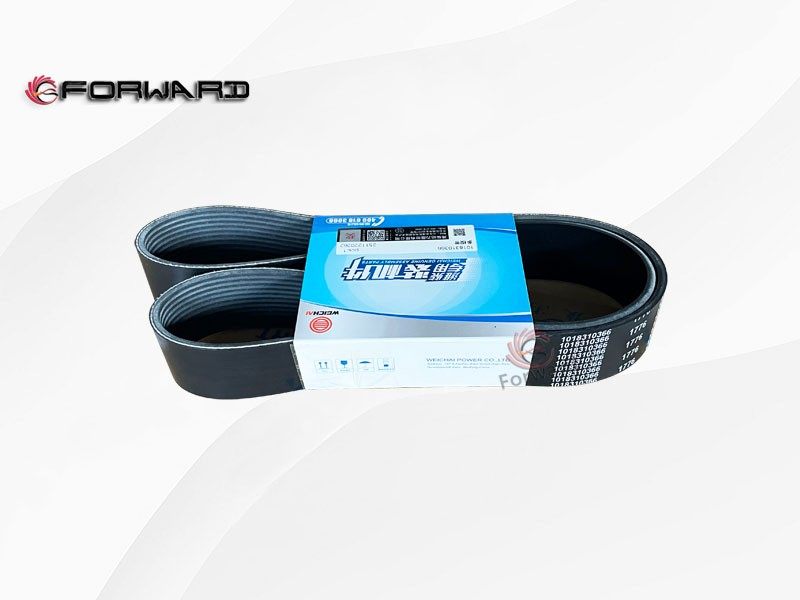 SHACMAN F3000 WEICHAI WP13.500E201 动力发动机冷却系统  1018310366  多楔带 Клин