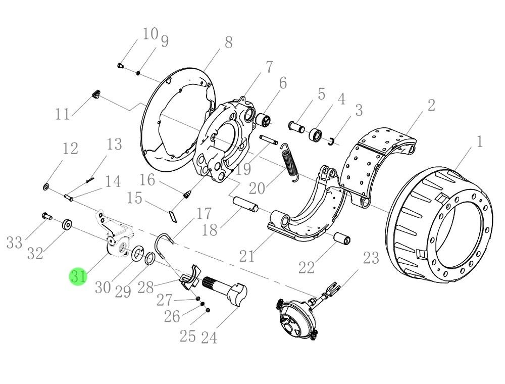DZ9100440572  制動(dòng)間隙自動(dòng)調(diào)整臂（右）,Automatic adjustment arm (right),濟(jì)南向前汽車(chē)配件有限公司
