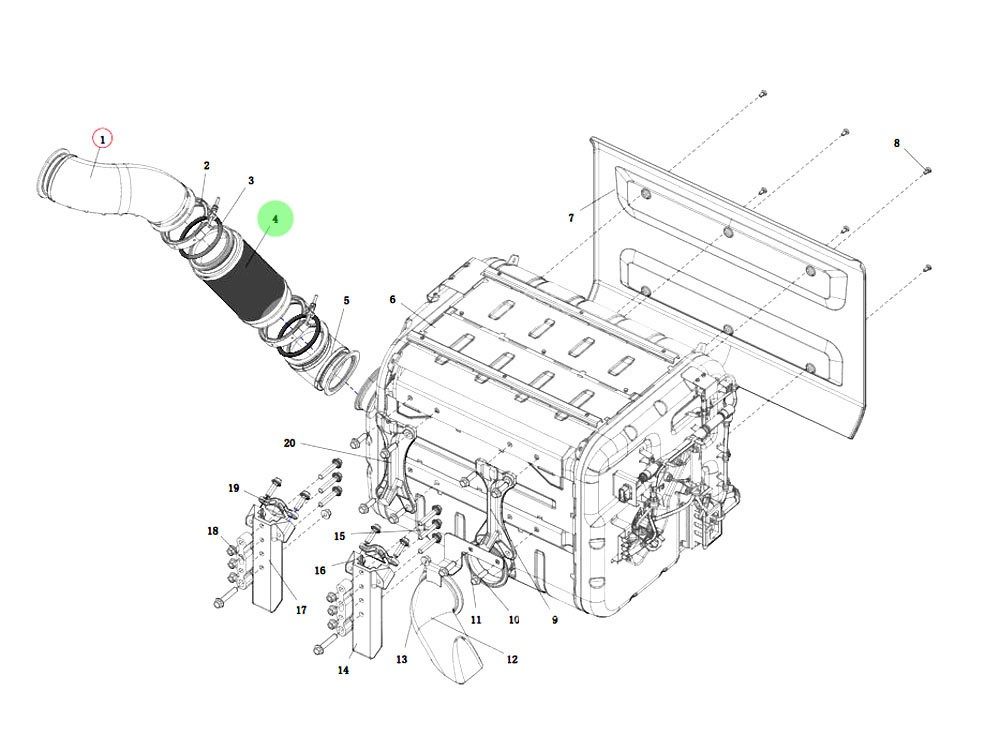 DZ9X259543001 保温型挠性软管,Thermal insulation type flexible hose,济南向前汽车配件有限公司