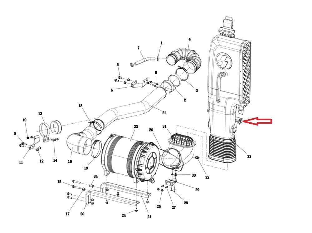 81.96210.0289  进气扁管下支架缓冲块,Inlet tube lower bracket buffer block,济南向前汽车配件有限公司