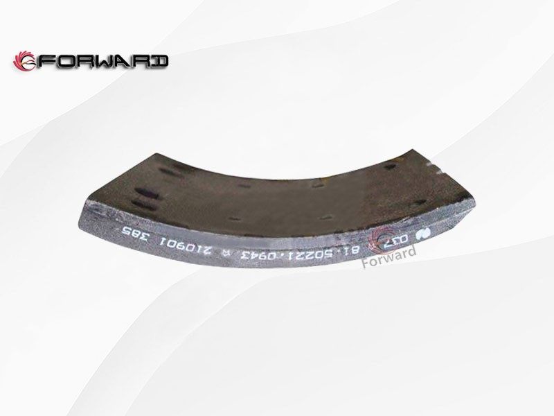 81.50221.0943-FL03 134蹄摩擦片,134 Tread Brake Pad,济南向前汽车配件有限公司