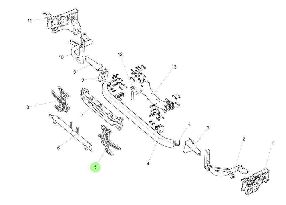 WG9925931130 保险杠左支架,Left support of the bumper,济南向前汽车配件有限公司